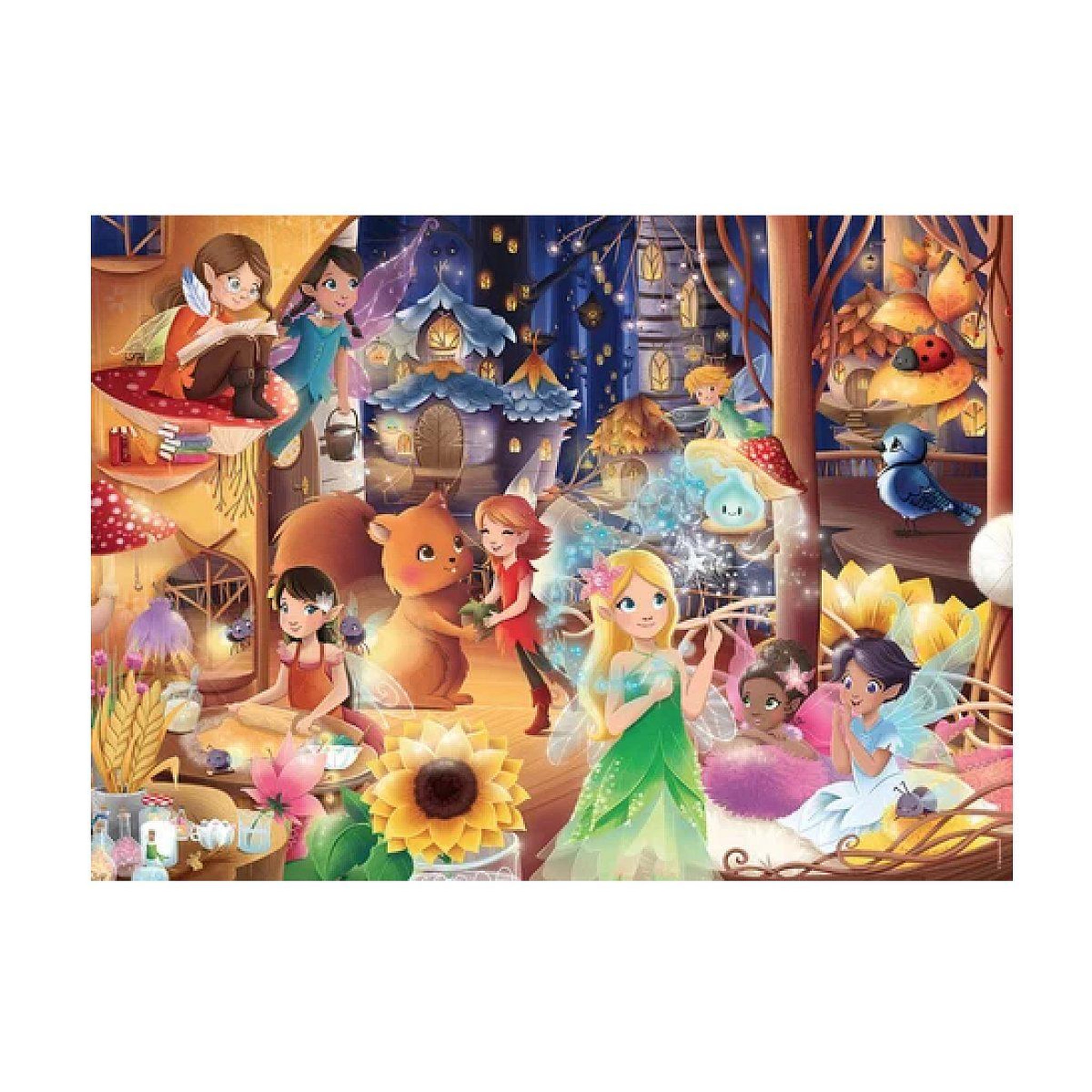 Voir la diapositive 2 : Nathan Nathan - puzzle 100p -bienvenue chez les fees