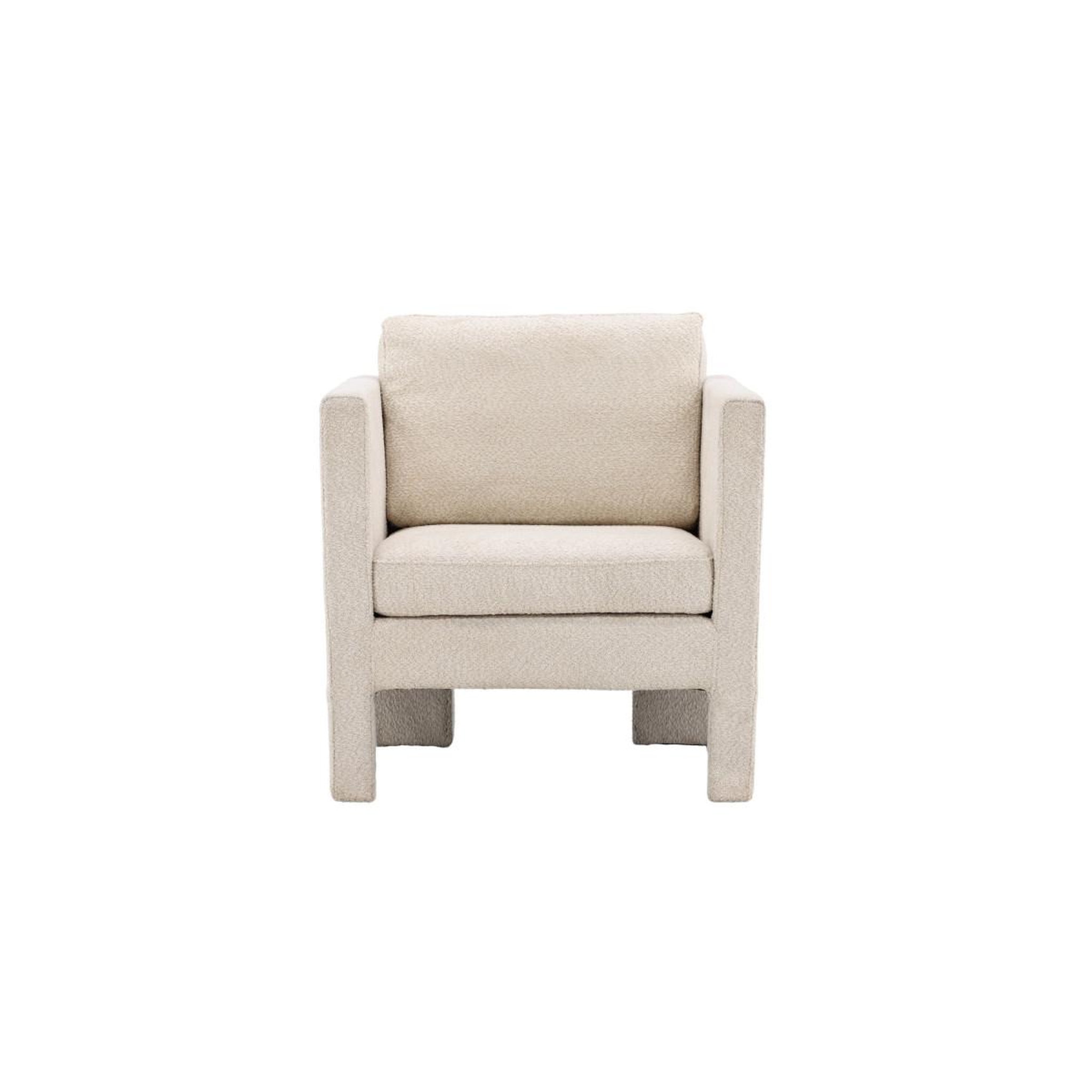 Voir la diapositive 2 : Paris Prix Fauteuil design bouclette  ragusa  87cm blanc
