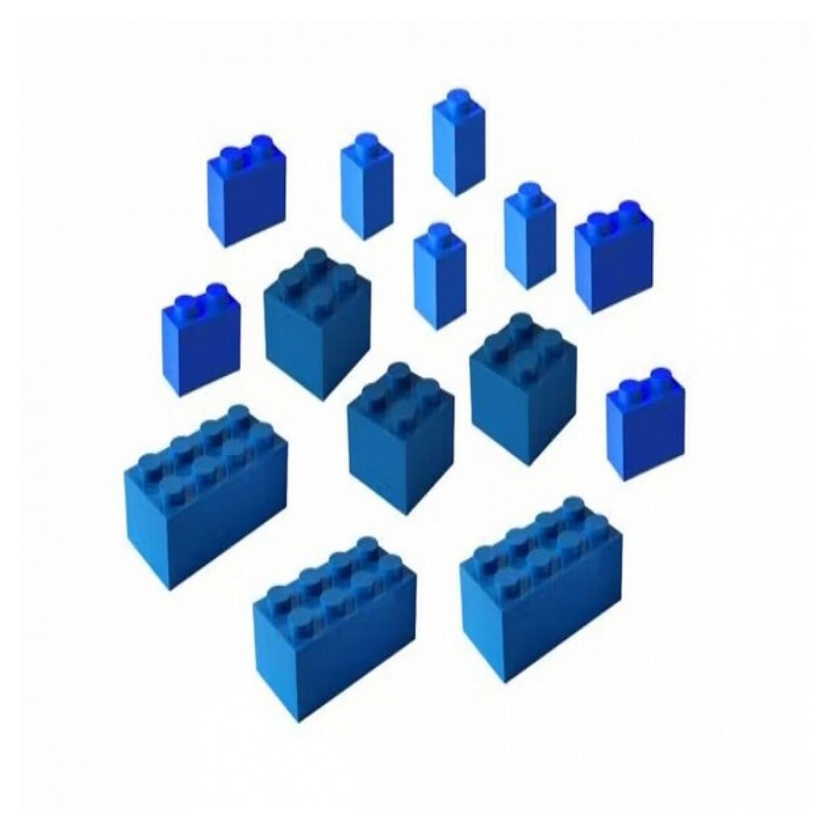 briques géantes - Pack Brick-It - couleur bleu