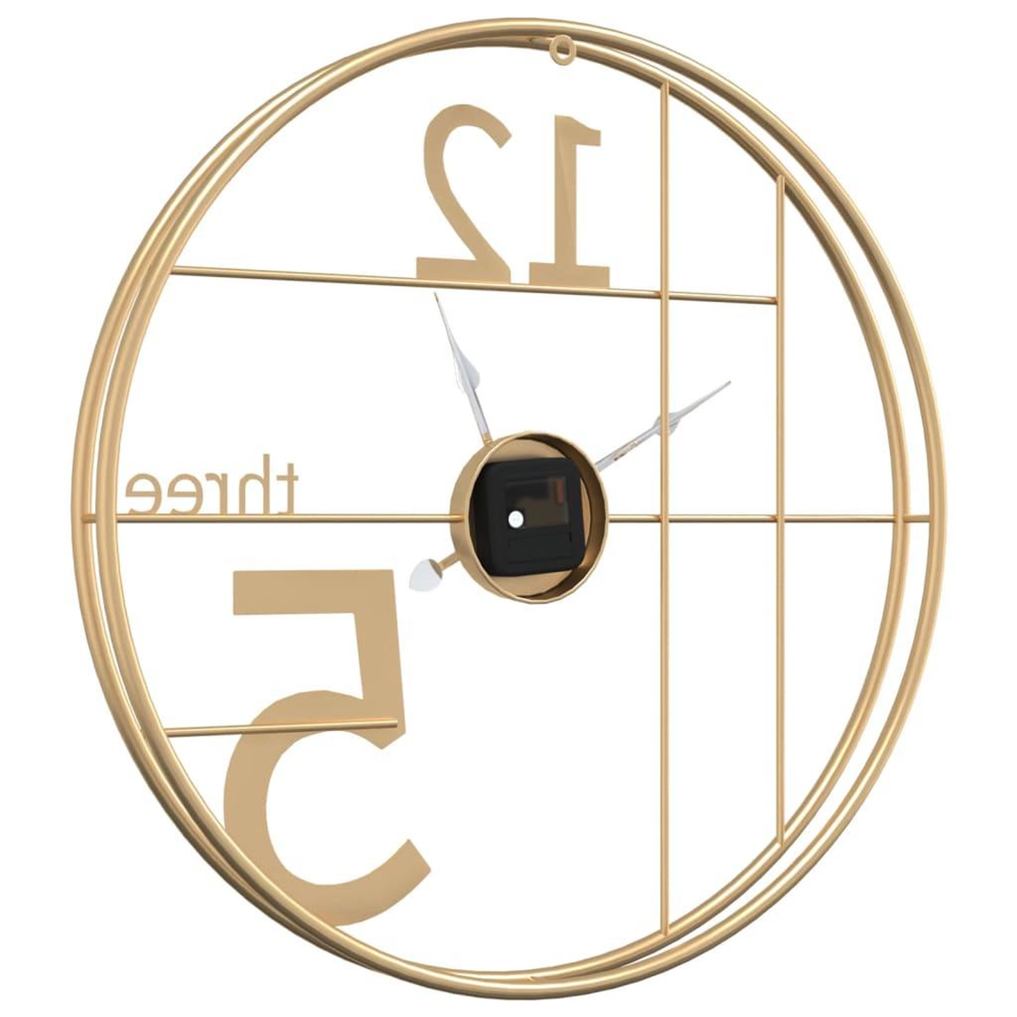 Voir la diapositive 5 : VIDAXL Horloge murale dore Ø50 cm fer