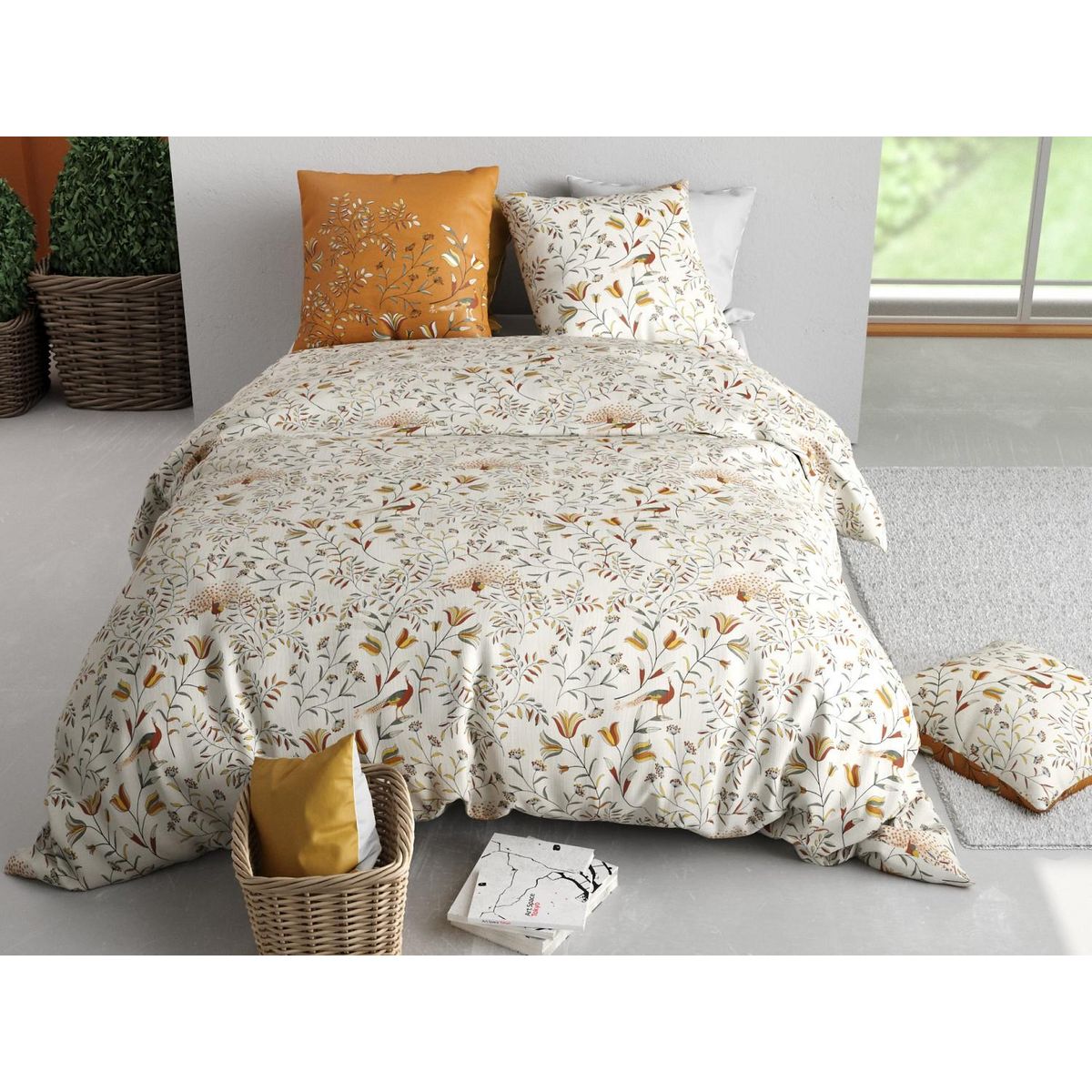 ATELIER DU COTON Parure Housse De Couette 100% Coton 57fils Demil