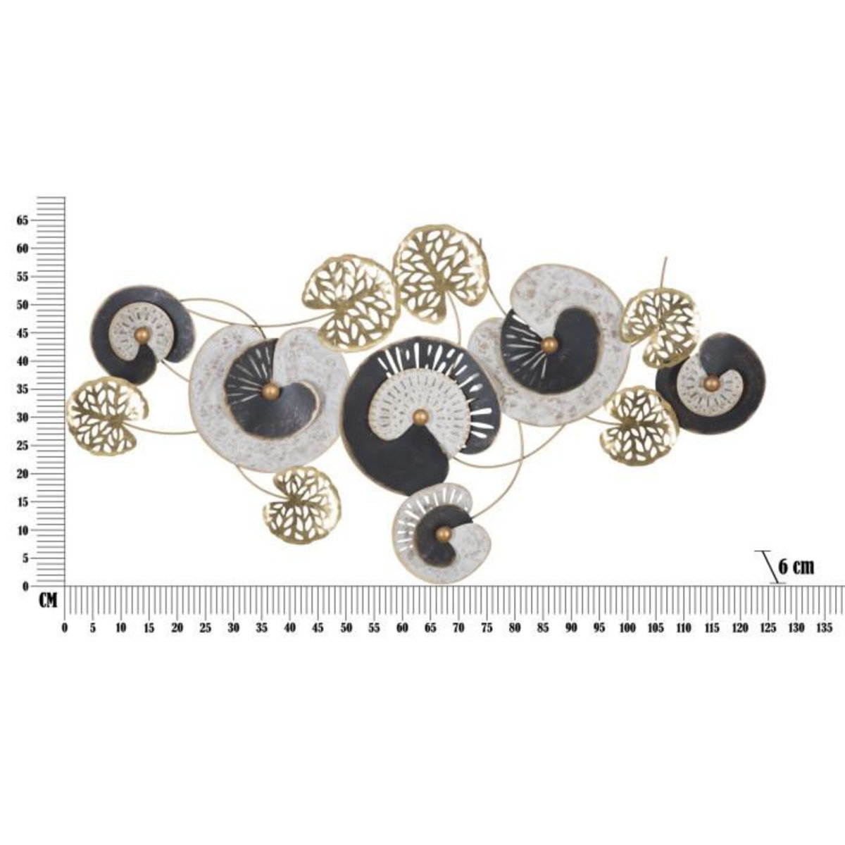 Paris Prix Décoration Murale en Métal  Gloth  124cm Multicolore