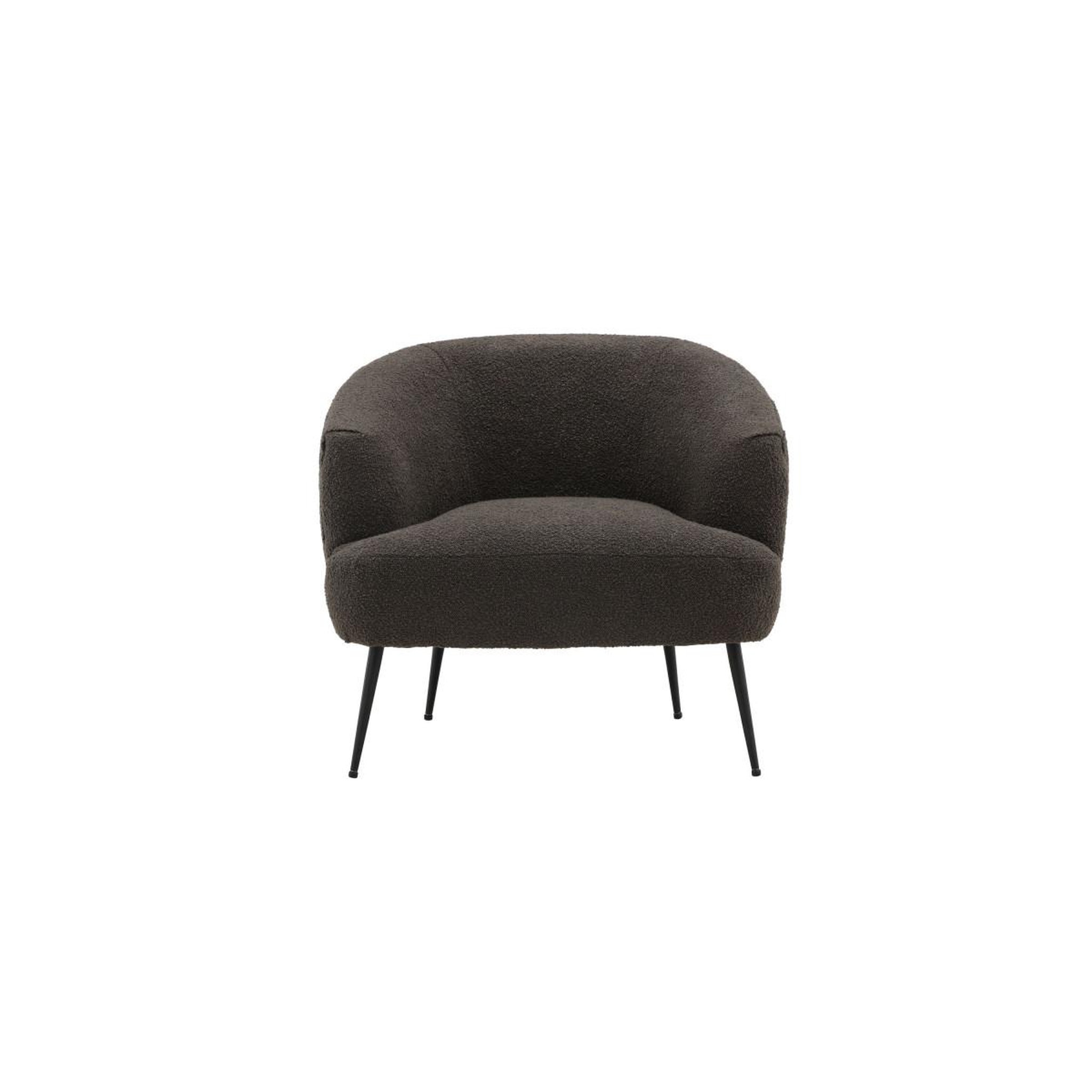 Voir la diapositive 4 : Paris Prix Fauteuil en tissu bouclette  derry  79cm gris foncé