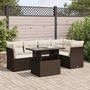 Voir la diapositive 1 : VIDAXL Salon de jardin avec coussins 6 pcs marron resine tressee