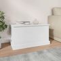 Voir la diapositive 3 : VIDAXL Boîte de rangement blanc brillant 70x40x38 cm bois d'ingenierie