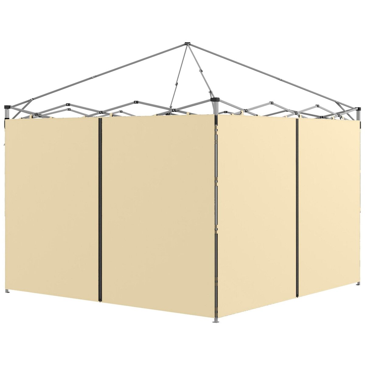 OUTSUNNY Parois latérales de rechange barnum panneaux latéraux pour tonnelle 3 x 3 ou 3 x 6 m - lot de 2 pièces - beige