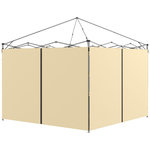 OUTSUNNY Parois latérales de rechange barnum panneaux latéraux pour tonnelle 3 x 3 ou 3 x 6 m - lot de 2 pièces - beige