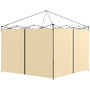 Voir la diapositive 1 : OUTSUNNY Parois latérales de rechange barnum panneaux latéraux pour tonnelle 3 x 3 ou 3 x 6 m - lot de 2 pièces - beige