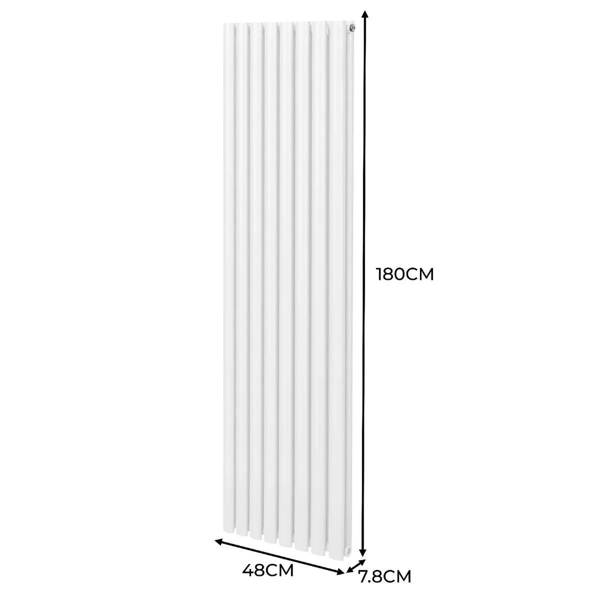 Voir la diapositive 5 : MONSTERSHOP Radiateur à colonnes ovales, 2 panneaux - 1800 x 480 mm