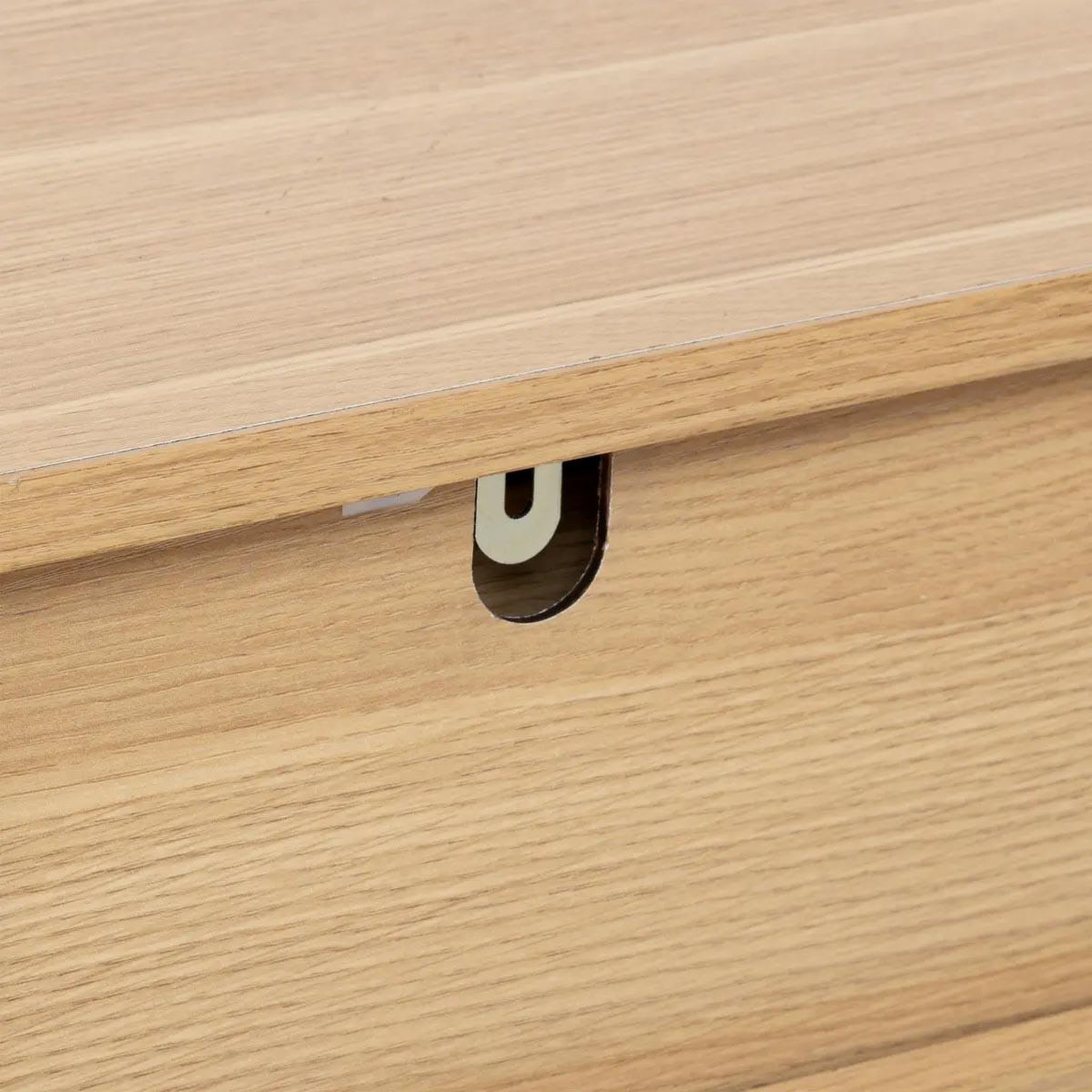 Voir la diapositive 6 : FIVE Console 2 tiroirs  tasso  90cm naturel