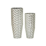 Paris Prix Lot de 2 Cache-Pots en Métal  Silvy  92cm Argent