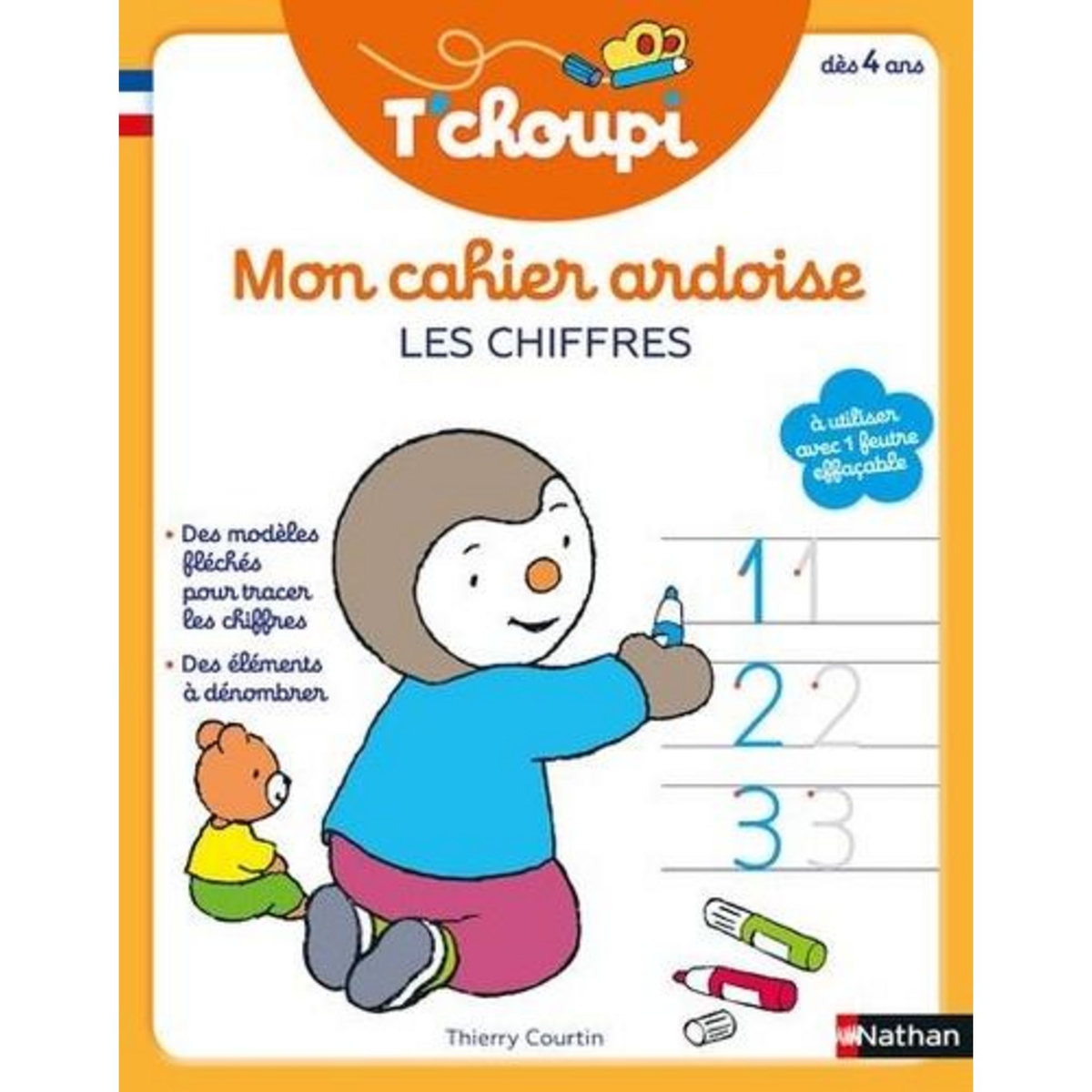 MON CAHIER ARDOISE CHIFFRES T'CHOUPI. EDITION 2021, Courtin Thierry