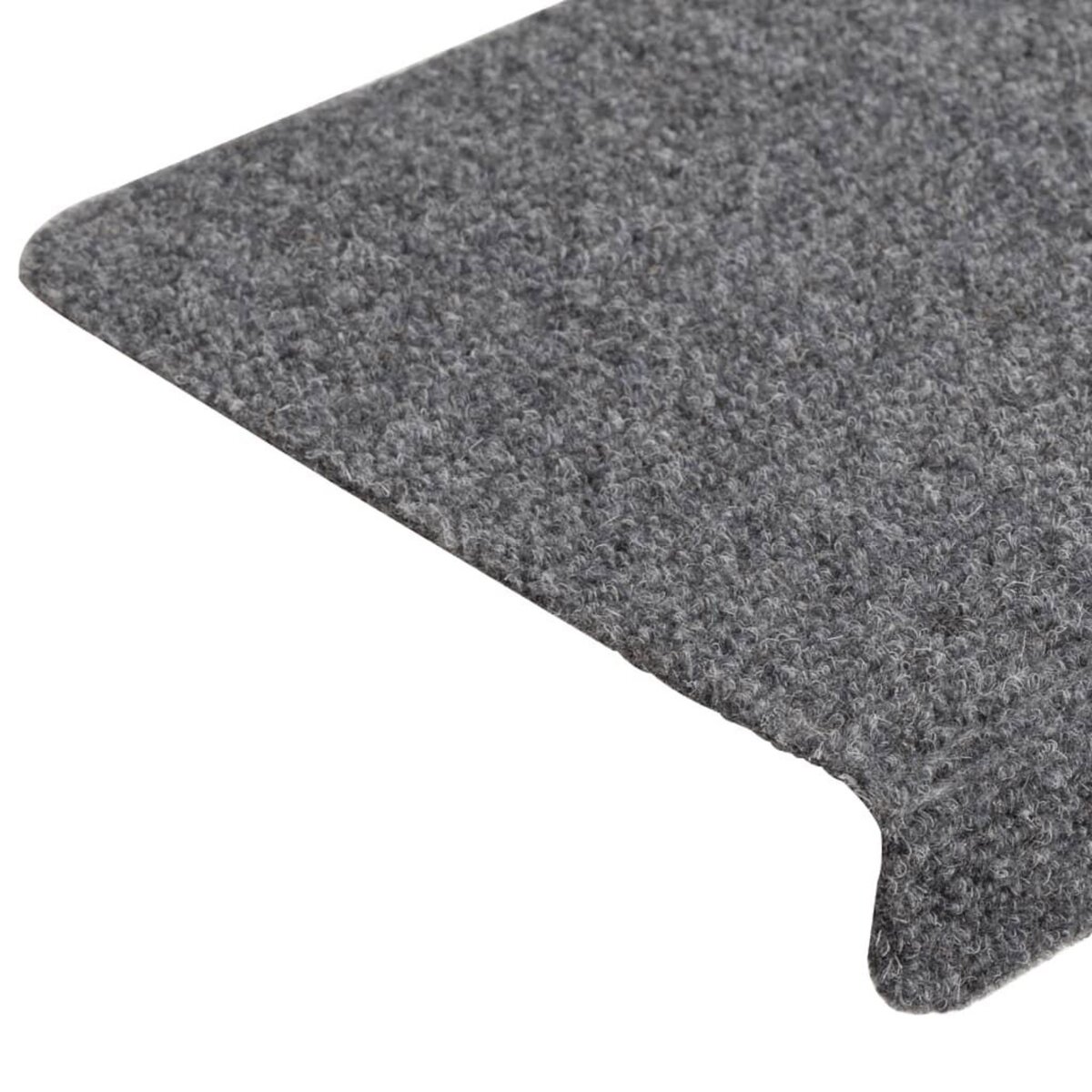 VIDAXL Tapis d'escalier 15 pcs Tissu aiguillete 65x21x4 cm Gris clair