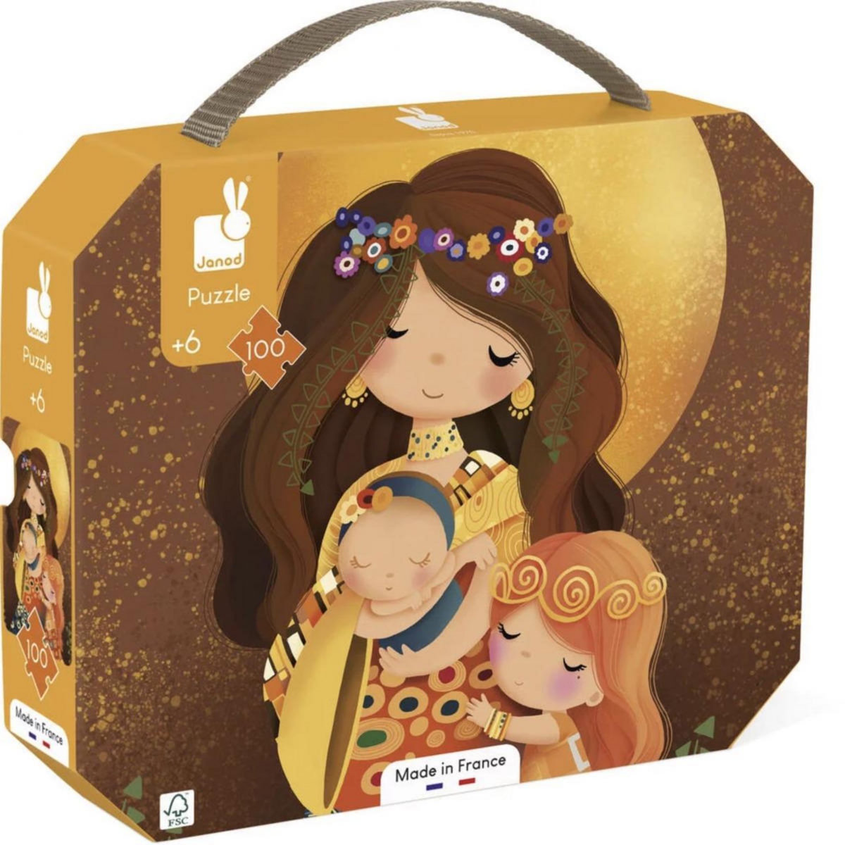 Juratoys-Janod Puzzle de 100 pièces inspiré par l'art de Klimt pour enfants