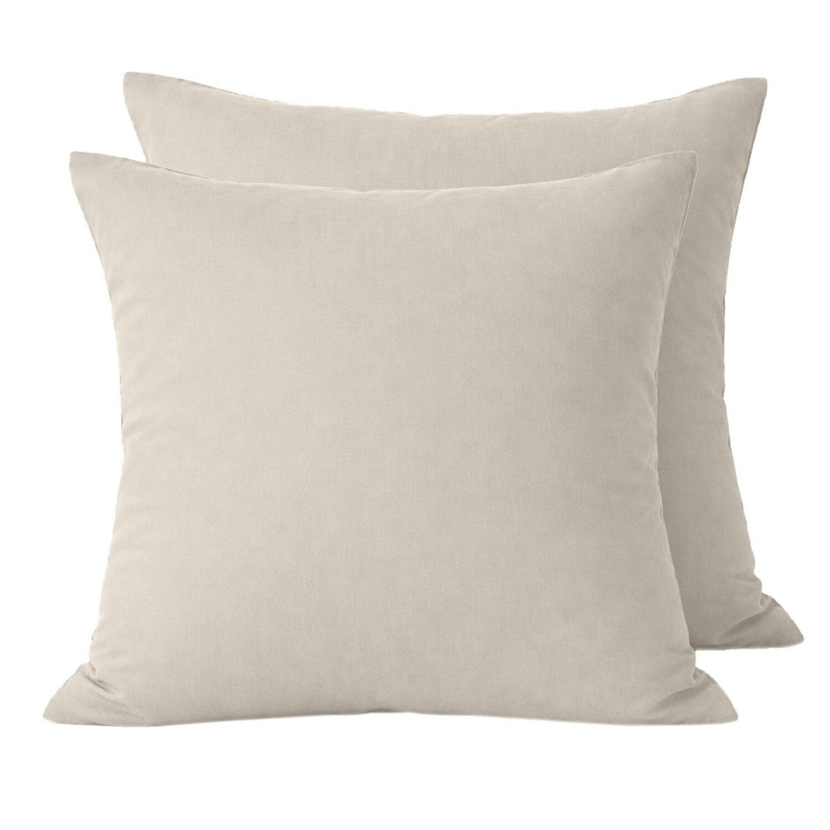 Home collection Lot de 2 taies d'oreiller 100% percale de coton 70 fils