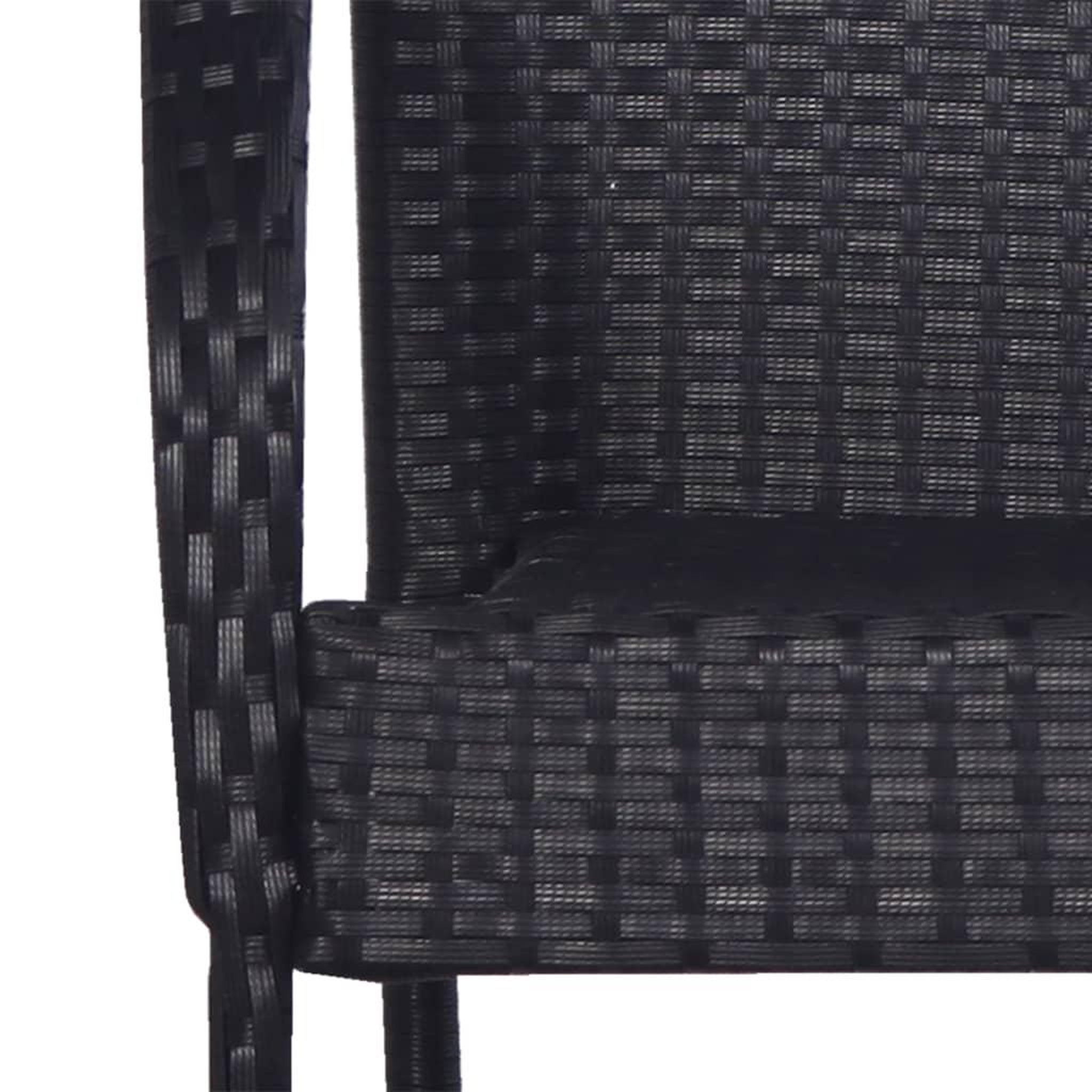 Voir la diapositive 5 : VIDAXL Ensemble a manger de jardin 5 pcs Noir