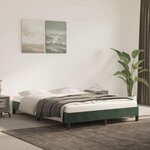 VIDAXL Cadre de lit sans matelas vert fonce 140x200 cm velours