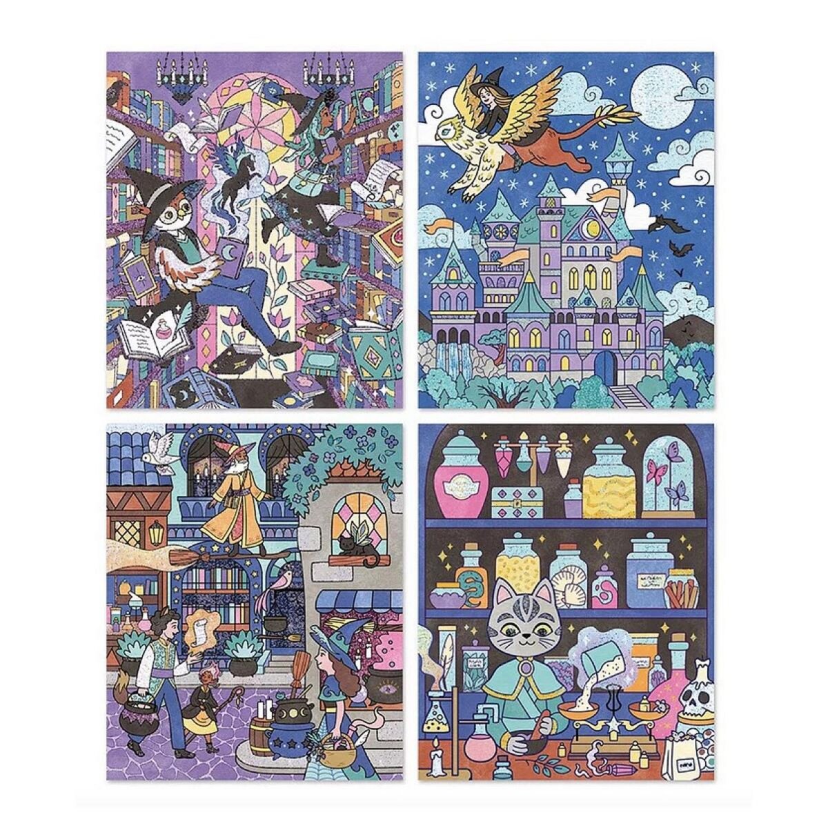 Juratoys-Janod École de Magie - Kit de Peinture Aquarelle Créatif pour Enfants