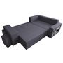 Voir la diapositive 3 : BEST MOBILIER Libbie - canapé d'angle droit 4 places convertible avec coffre, étagère et poufs en tissu