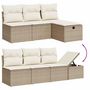 Voir la diapositive 3 : VIDAXL Salon de jardin avec coussins 8 pcs beige resine tressee