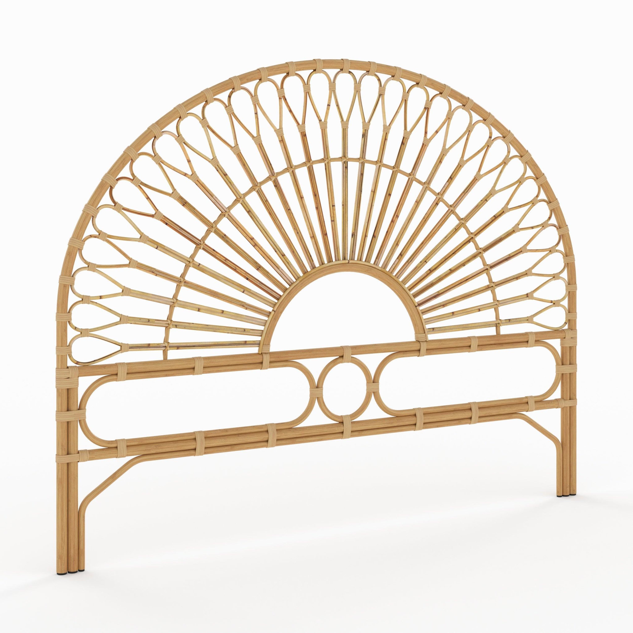 Voir la diapositive 3 : MAISON PAVANE Tête de lit 180 cm en rotin naturel-bahia