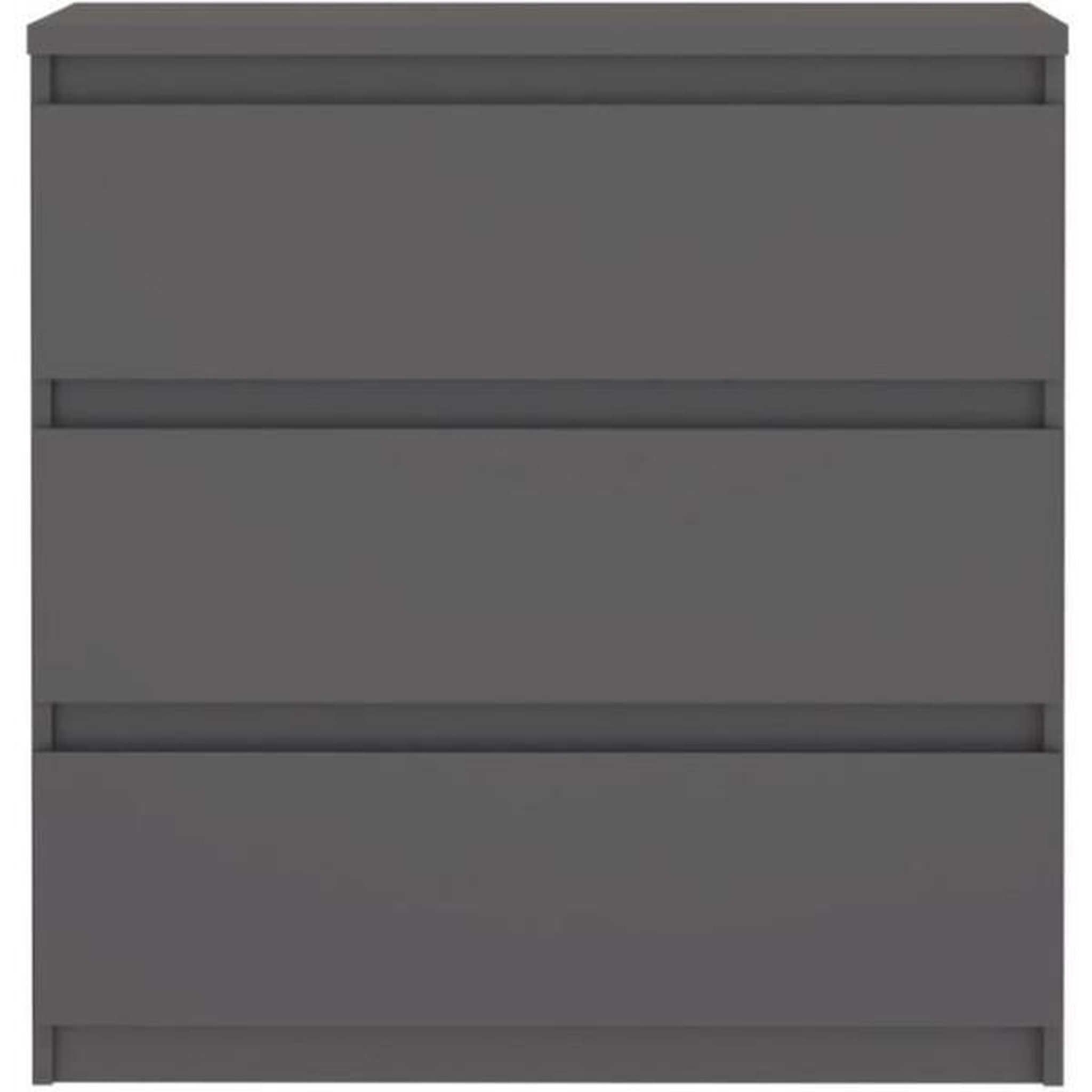Voir la diapositive 2 : Commode - CHELSEA - 3 tiroirs - Anthracite - 77,2 x 42,2 x 79,9 cm