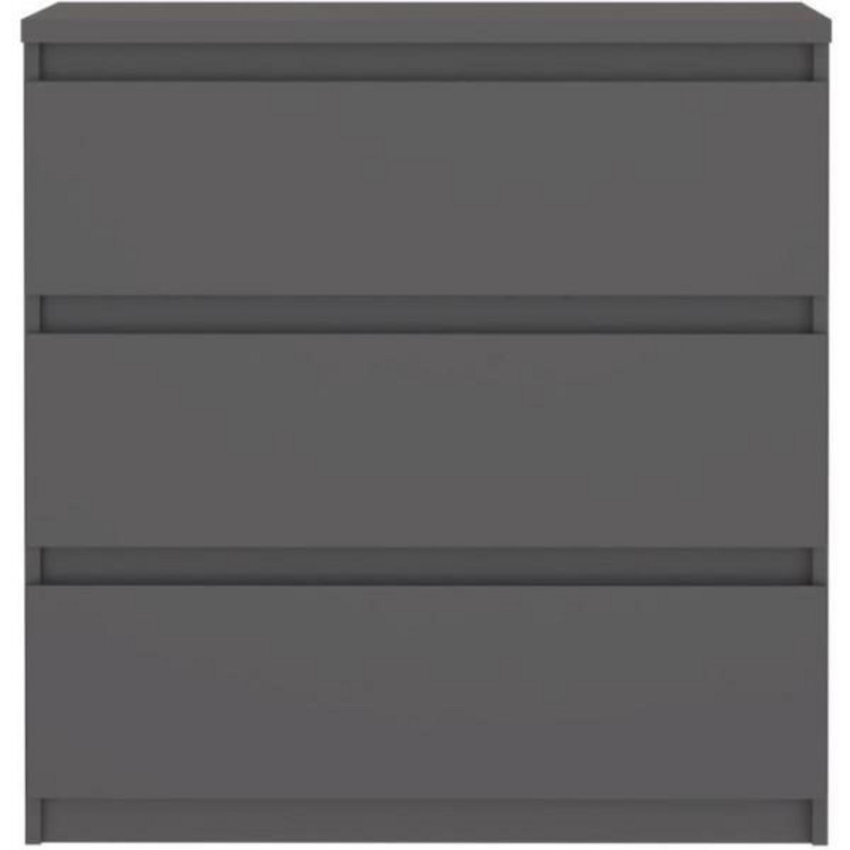 MARKET24 Commode - CHELSEA - 3 tiroirs - Anthracite - 77,2 x 42,2 x 79,9 cm