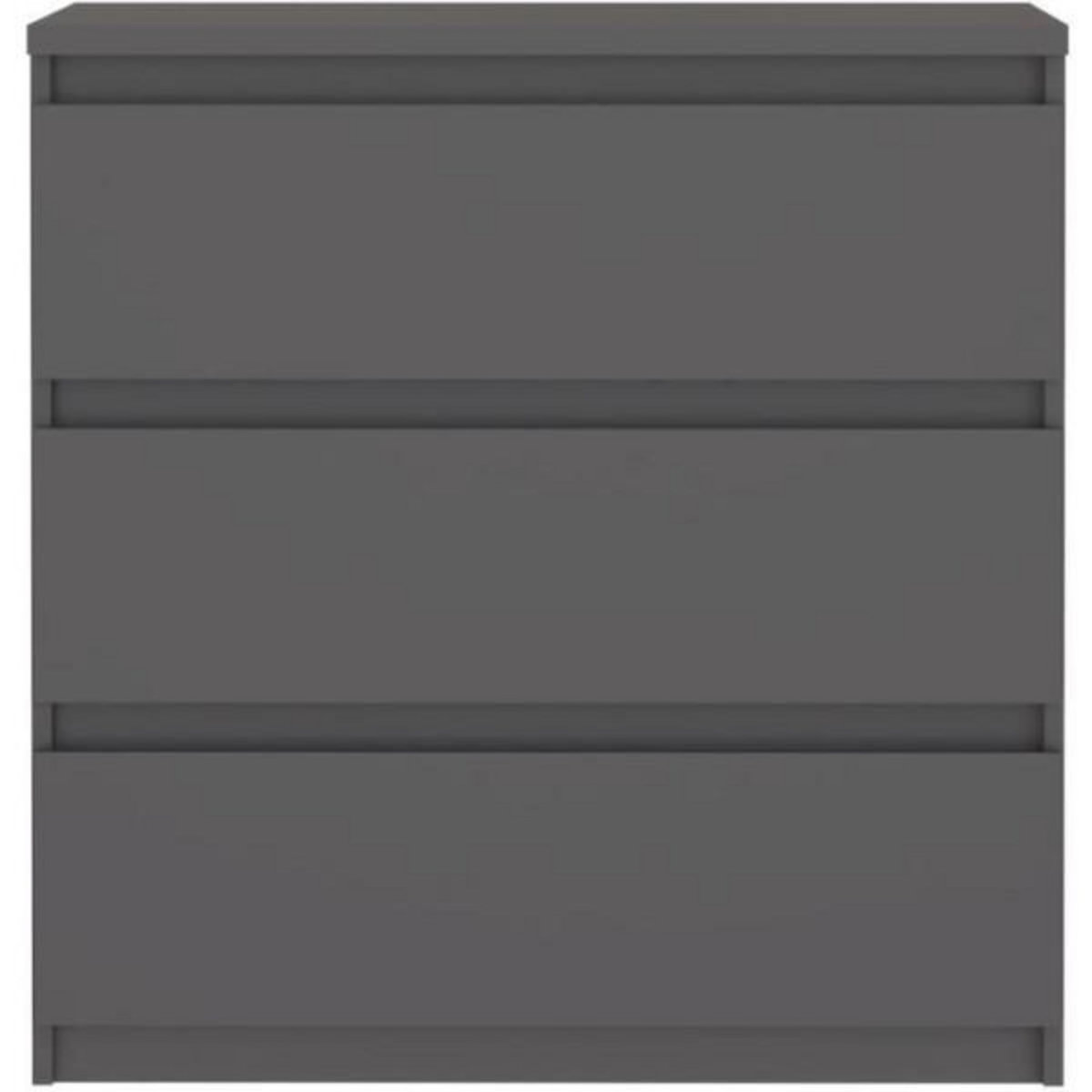 Commode - CHELSEA - 3 tiroirs - Anthracite - 77,2 x 42,2 x 79,9 cm