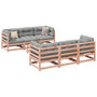 Voir la diapositive 1 : VIDAXL Salon de jardin 7 pcs et coussins bois massif sapin de douglas
