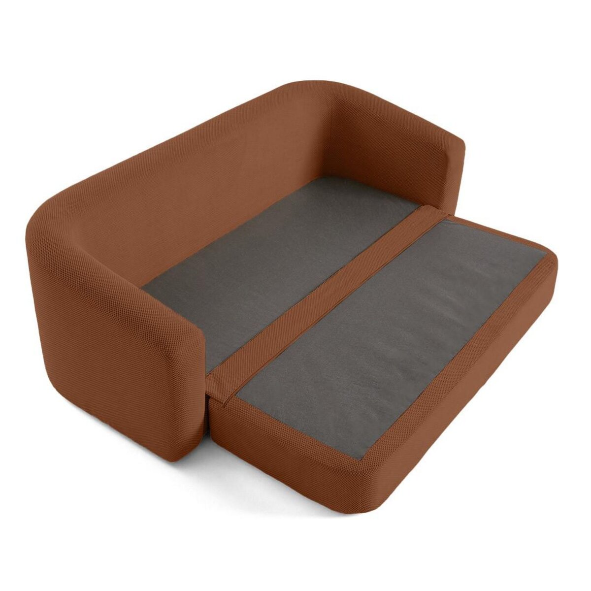 BEST MOBILIER Nuvia - canapé convertible déplimousse 3 places en velours texturé