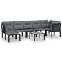 Voir la diapositive 2 : VIDAXL Salon de jardin 8 pcs noir et gris resine tressee