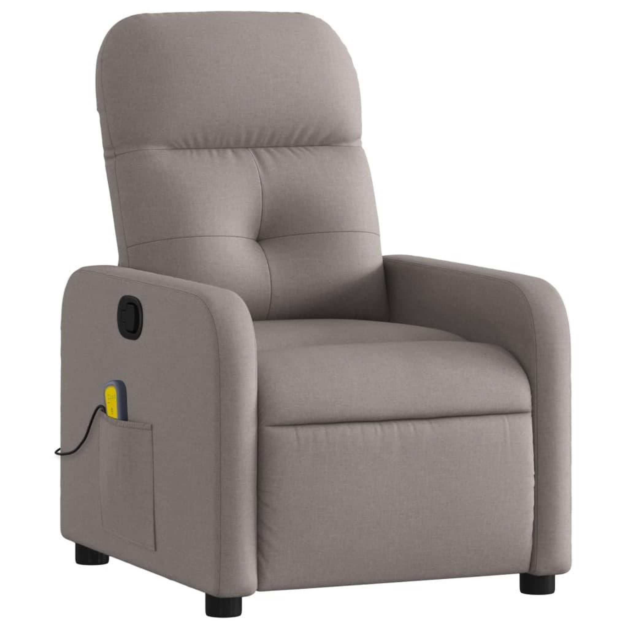 Voir la diapositive 3 : VIDAXL Fauteuil de massage inclinable Taupe Tissu