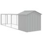 Voir la diapositive 5 : VIDAXL Poulailler avec cour gris clair 117x405x123 cm acier galvanise