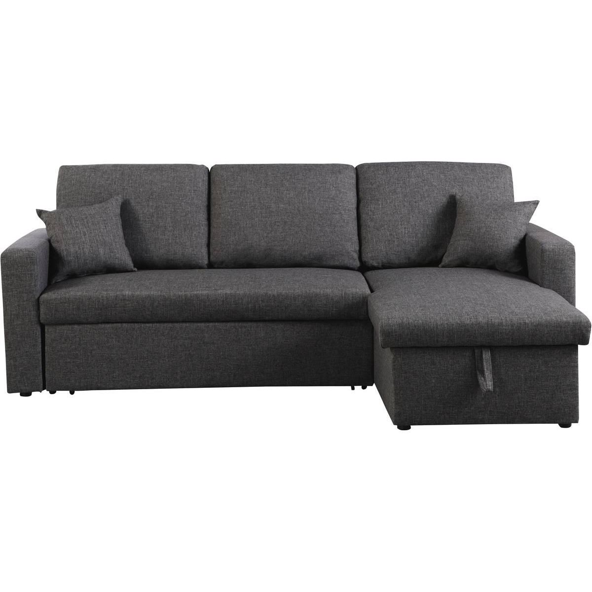 Habitat et Jardin Canapé d'angle convertible/ réversible avec coffre  Alain  - 3 places - Gris