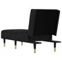 Voir la diapositive 5 : VIDAXL Chaise longue noir velours