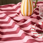 Voir la diapositive 4 : ATMOSPHERA Nappe à Rayures  Chéri  150x250cm Rouge