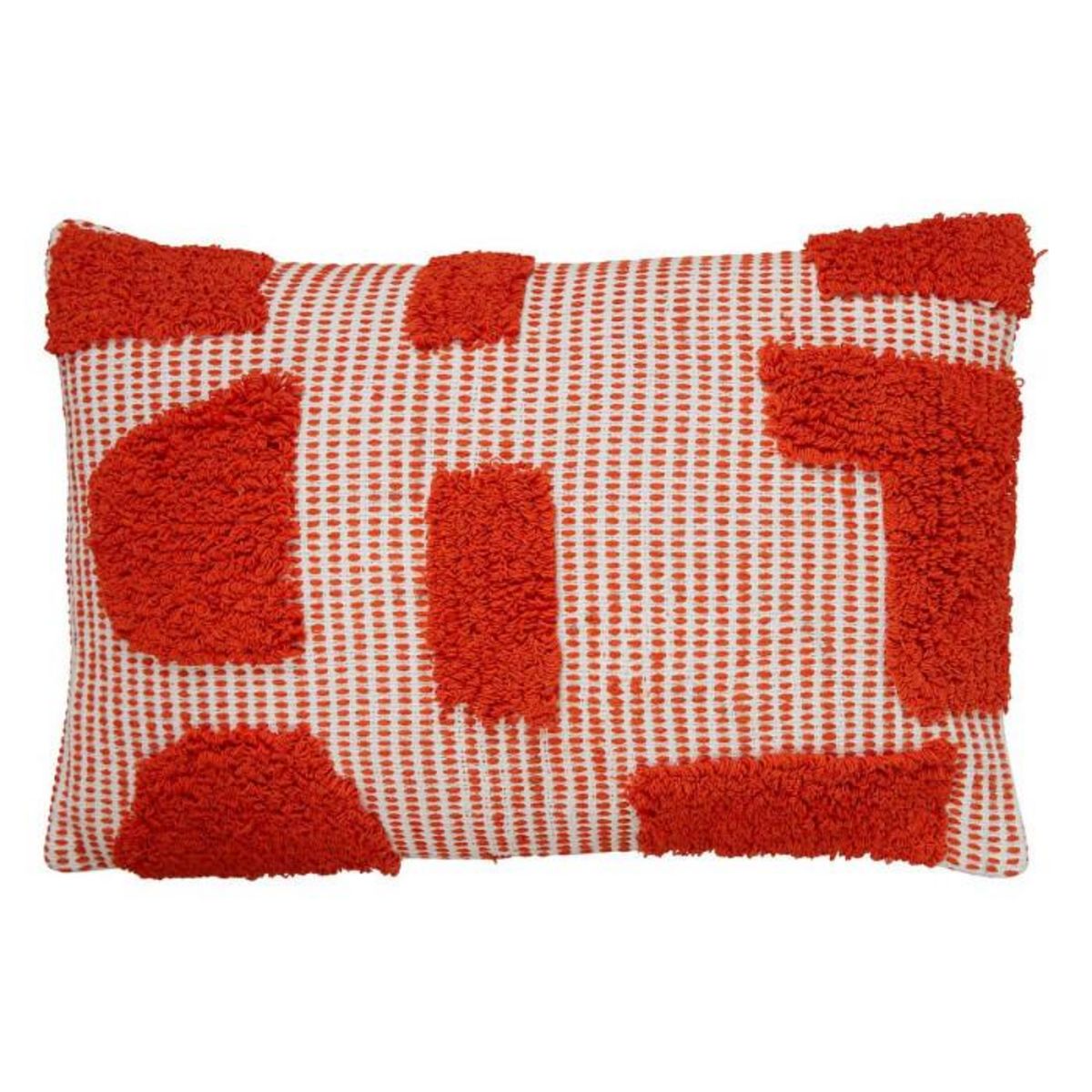 ATMOSPHERA Coussin Déco Tufté  Poppy  38x58cm Orange