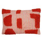 ATMOSPHERA Coussin Déco Tufté  Poppy  38x58cm Orange