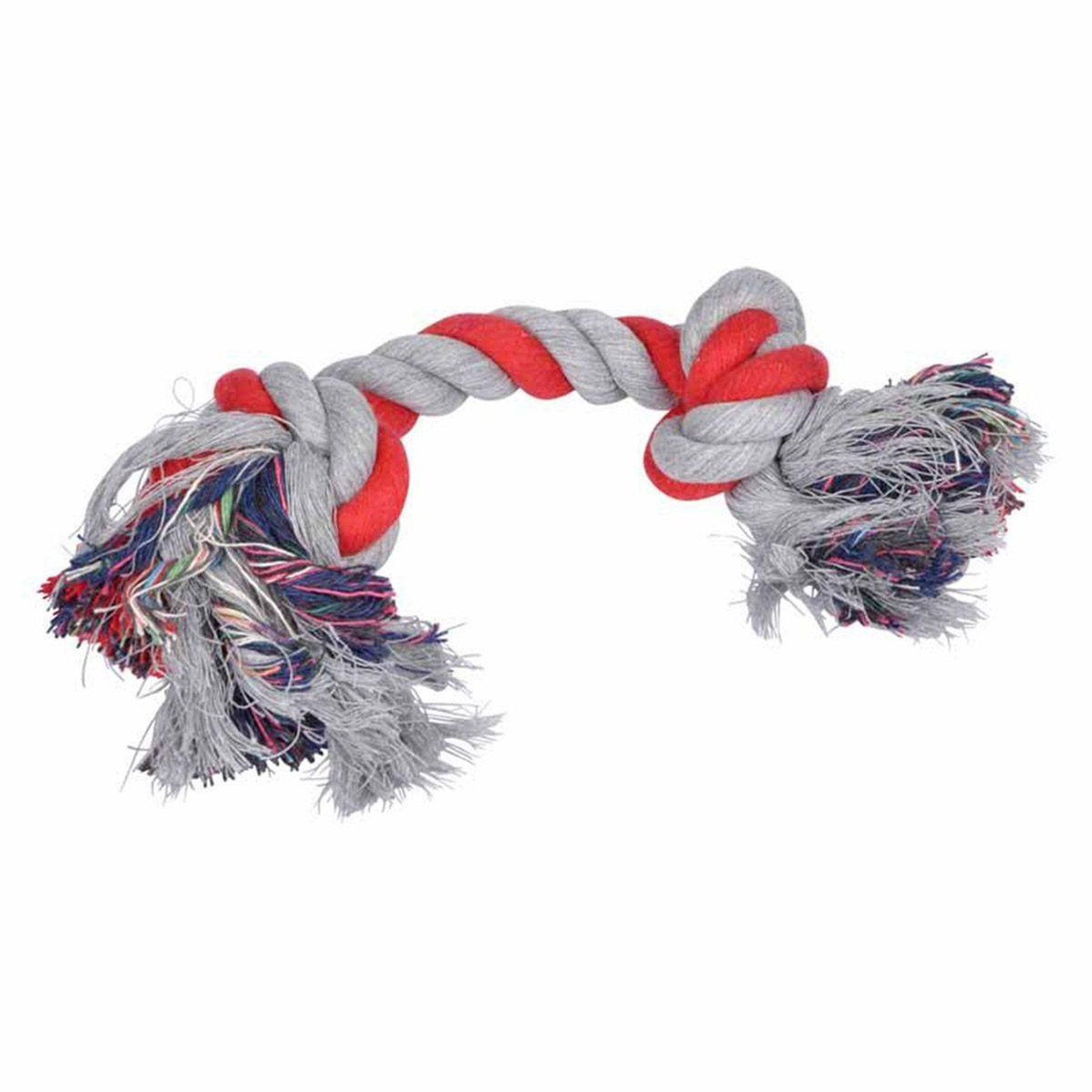LOVE STORY Jouet pour Chien  Corde 2 Nœuds  28cm Rouge