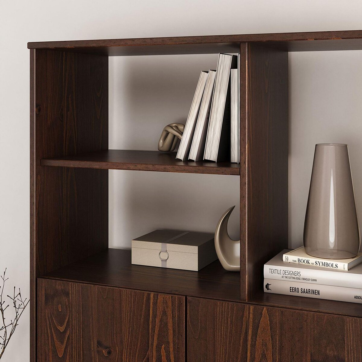 IDIMEX Buffet haut SIMONA H 133 cm en bois massif