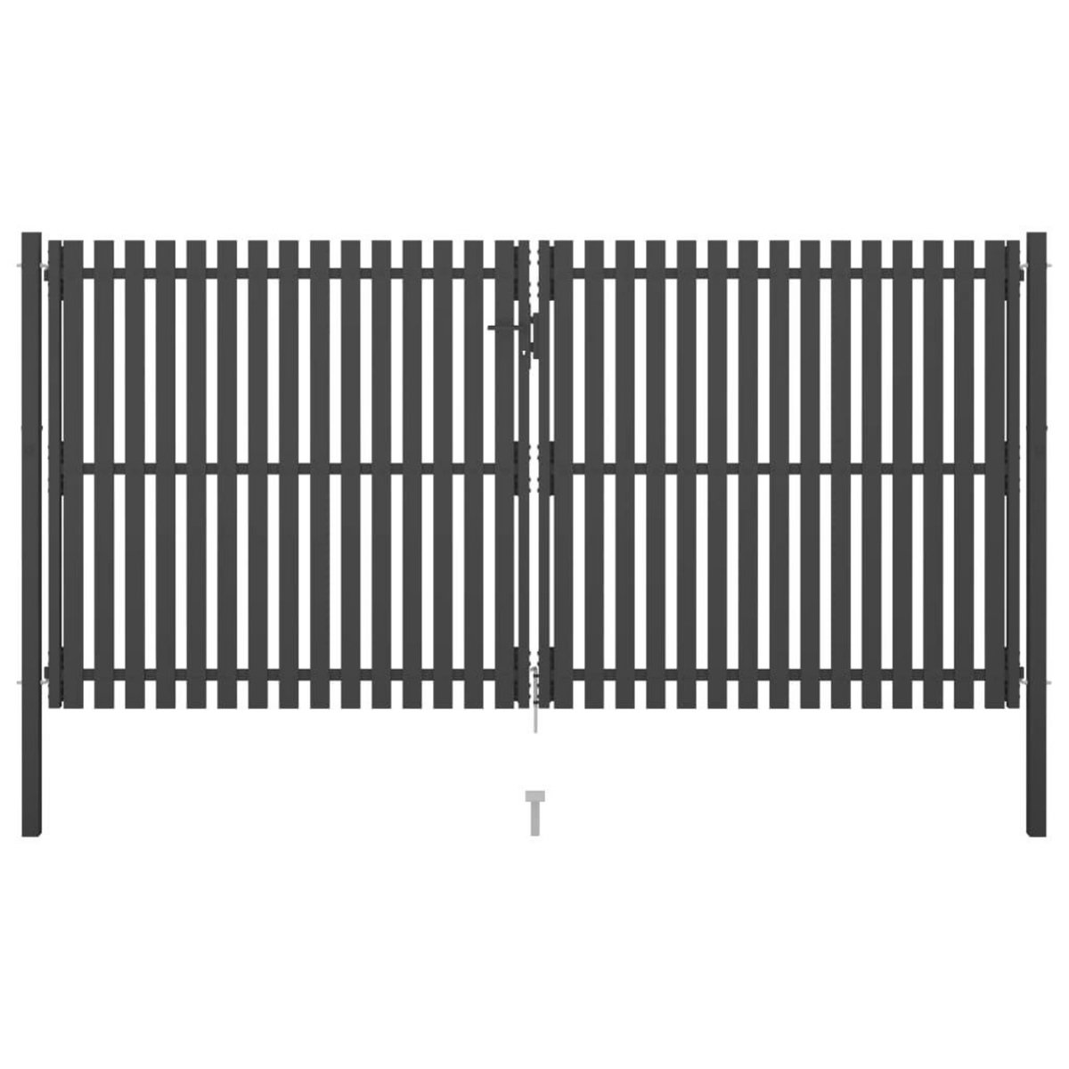 VIDAXL Portail de cloture de jardin Acier 4x2,25 m Anthracite