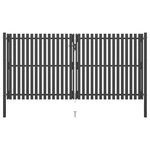 VIDAXL Portail de cloture de jardin Acier 4x2,25 m Anthracite
