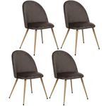 TOILINUX Lot de 4 Chaises Slano. Coloris disponibles : Bleu, Noir, Jaune, Gris