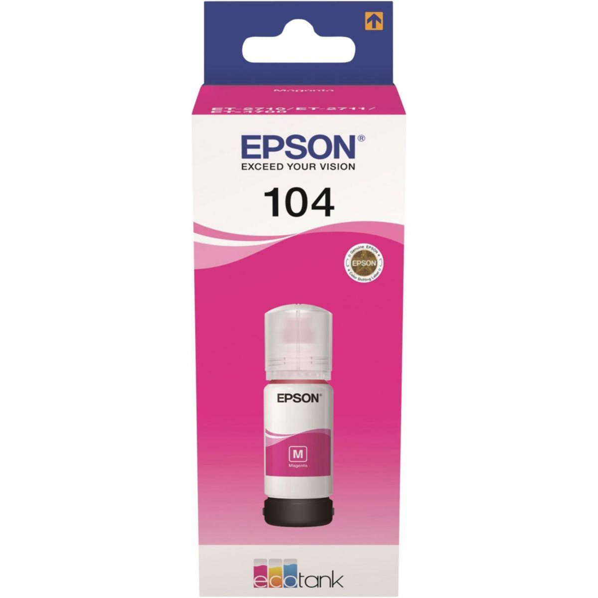 Epson Cartouche d'encre Bouteille d'Encre Ecotank 104 Magenta - C13T00P340