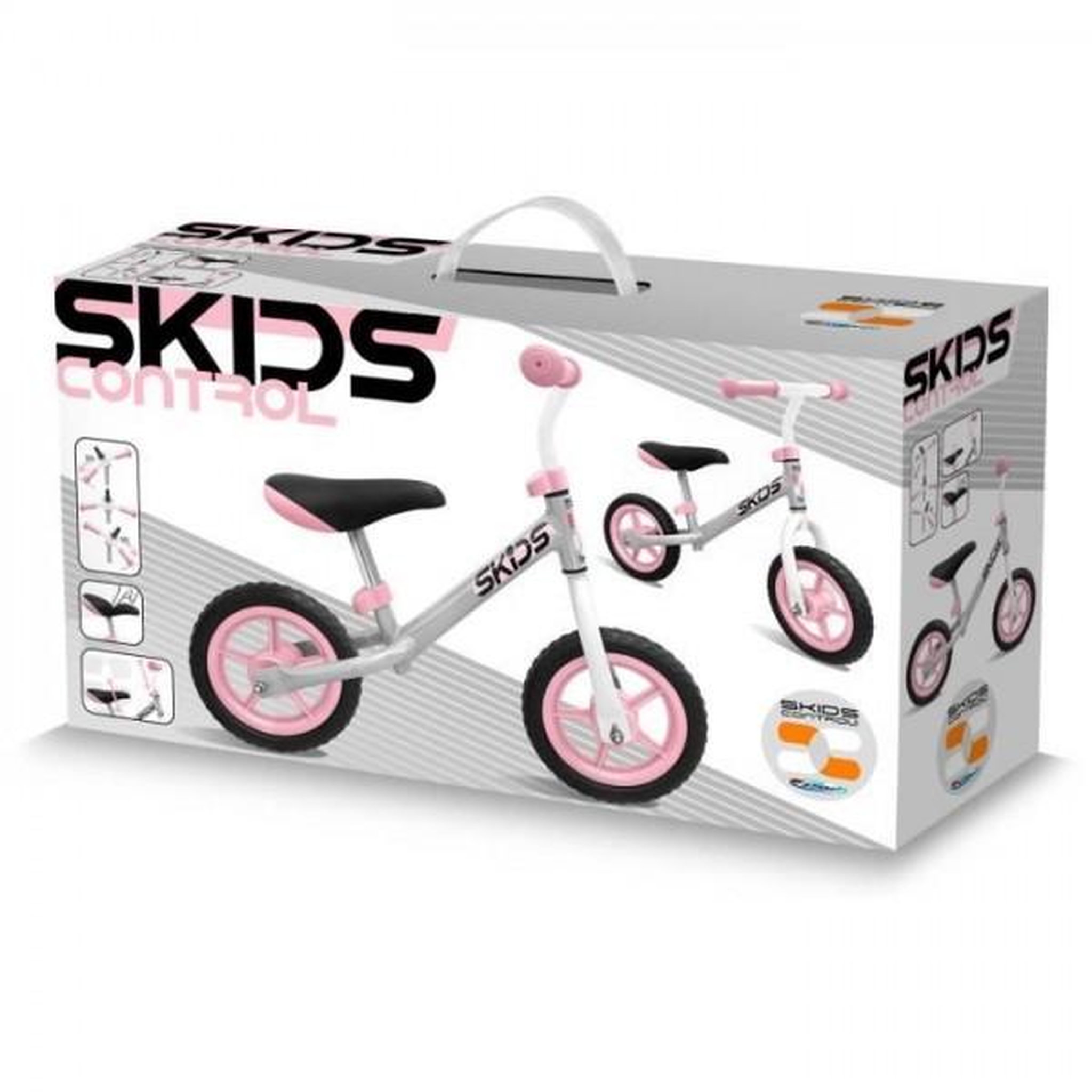 Voir la diapositive 3 : MARKET24 Draisienne Velo  grise et rose - SKIDS CONTROL