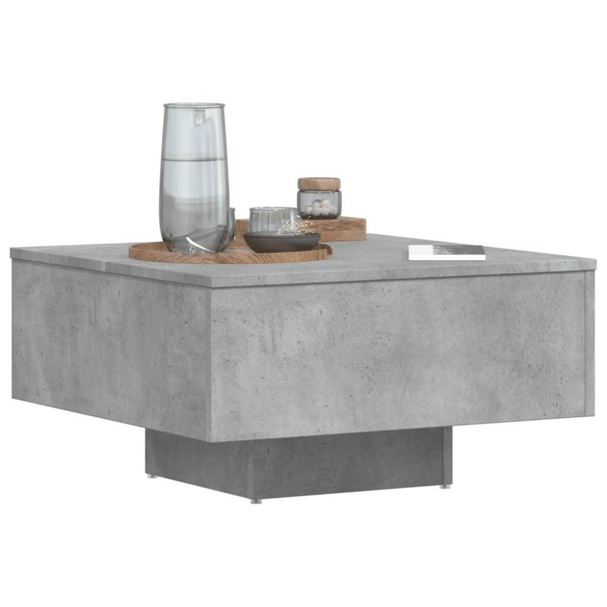 VIDAXL Table basse gris beton 60x60x31,5 cm bois d'ingenierie