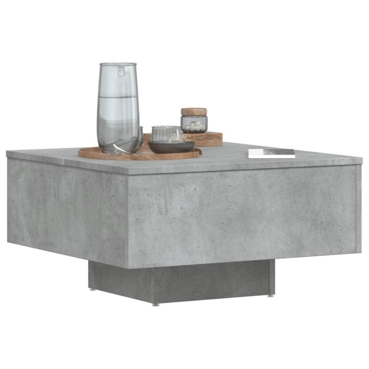 VIDAXL Table basse gris beton 60x60x31,5 cm bois d'ingenierie