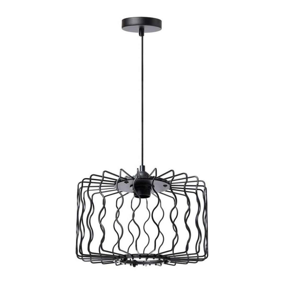 OSTARIA Suspension en métal noir ondulé