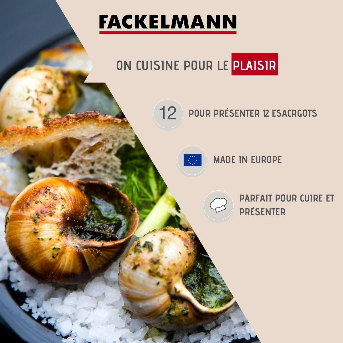 Fackelmann Lot de 10 plats à escargots en aluminium 17,5 cm Fackelmann