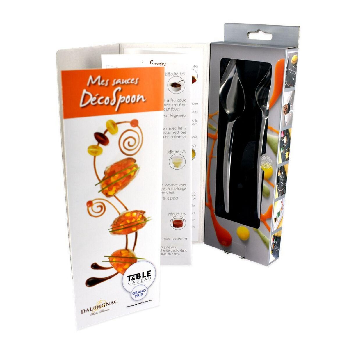 Fackelmann Lot de 2 cuillères plumes à décoration pâtissière Jean Daudignac